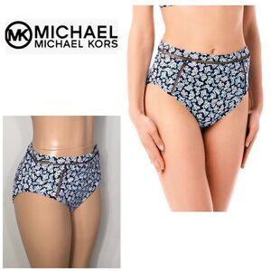 Michael Kors floral high rise bikini bottoms. NWT